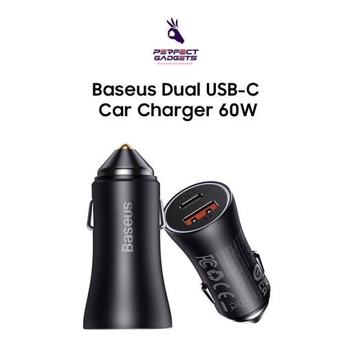 Baseus Golden Contactor Max Dual Fast Charger Car Charger U+C 60W Blue