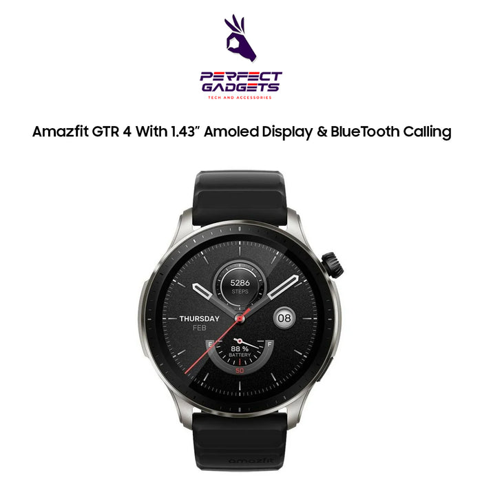 Amazfit GTR 4 With 1.43″ Amoled Display & BlueTooth Calling