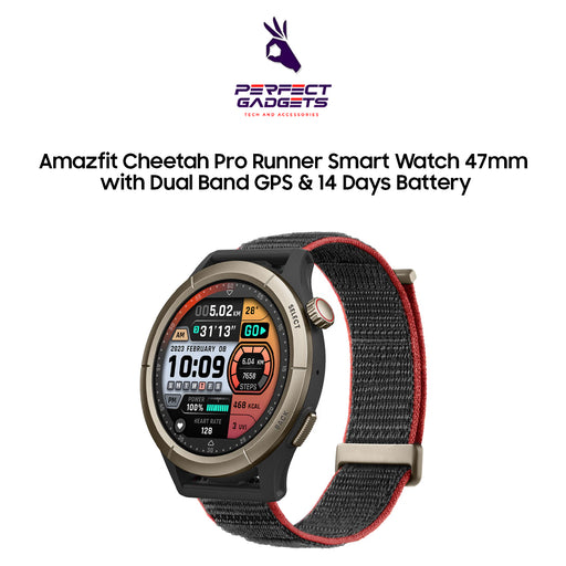Amazfit Cheetah Pro Runner Smart Watch 47mm with Dual Band GPS & 14 Days Battery