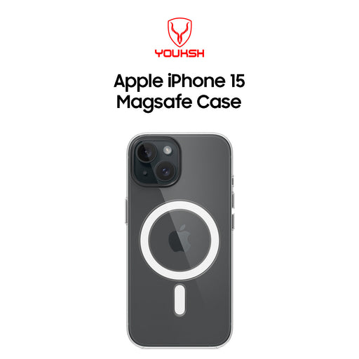 YOUKSH MagSafe Case For IPHONE 15, Clear Case With Charging Compatible, Shock Proof With Built-In Air Bag.