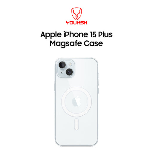 YOUKSH MagSafe Case For IPHONE 15 Plus, Clear Case With Charging Compatible, Shock Proof With Built-In Air Bag.