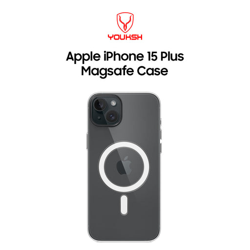 YOUKSH MagSafe Case For IPHONE 15 Plus, Clear Case With Charging Compatible, Shock Proof With Built-In Air Bag.