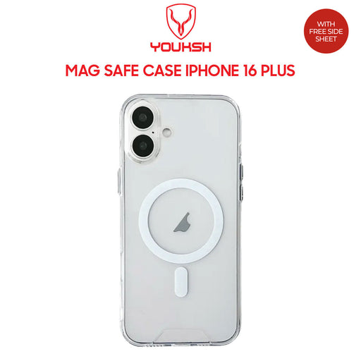 YOUKSH MagSafe Case For IPHONE 16 Plus, Clear Case With Charging Compatible, Shock Proof With Built-In Air Bag.
