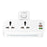 Ldnio SC2311 20W 3-Port USB Charger Extension Power Strip With 1 * 20W USB-C PD Power Delivery / 1 * 18W USB QC3.0 / 1 * USB-A & 2 Power Sockets