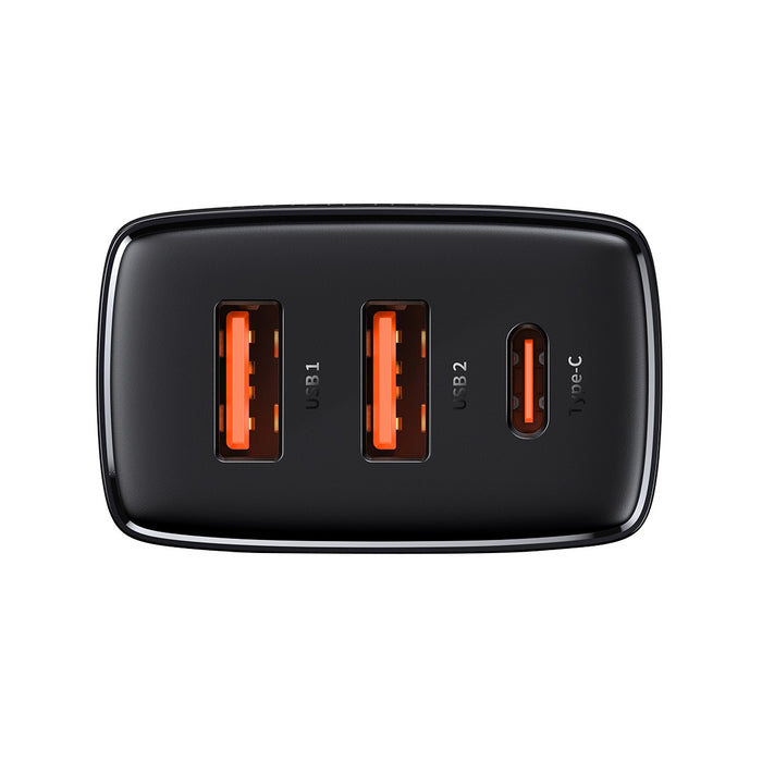 Baseus Compact Quick Fast Charger 2U+C 30W CN Black