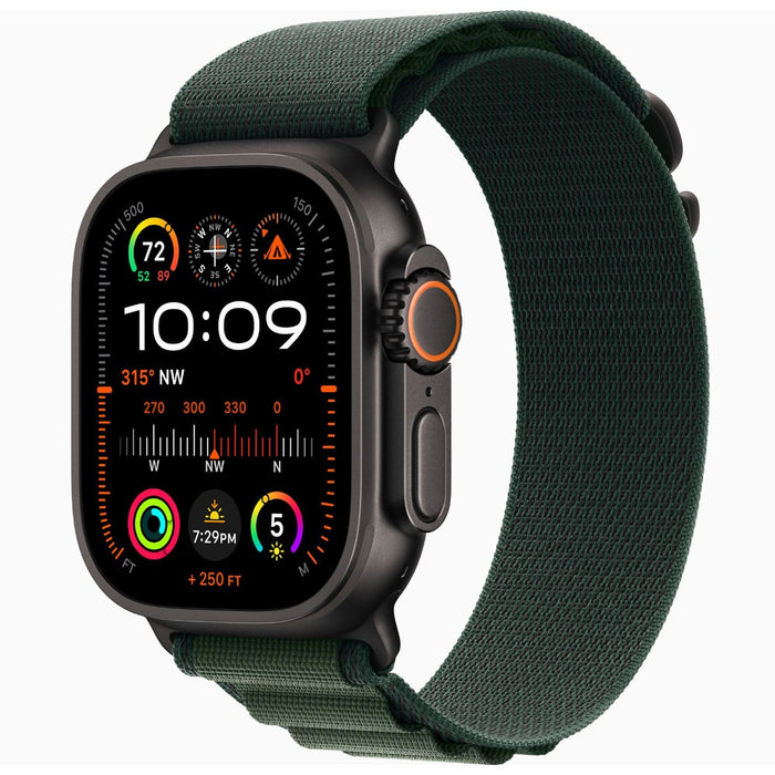 Apple Watch Ultra 2 [GPS + Cellular, 49mm] Black Titanium Case with Alpine Loop straps