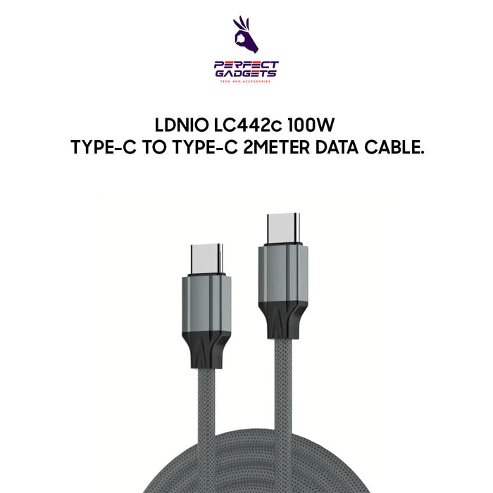 LDNIO LC442c 100W TYPE-C TO TYPE-C 2METER DATA CABLE.