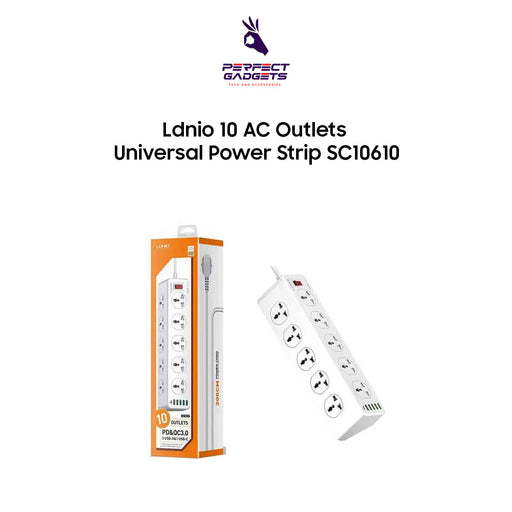 lDNIIO 10 AC Outlets Universal Power Strip SC10610