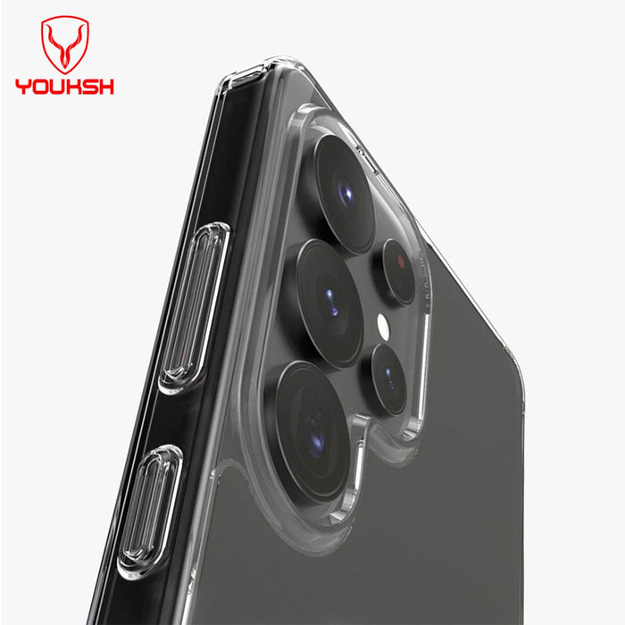 YOUKSH MagSafe Samsung S25 Ultra Clear Case - MagSafe Samsung S25 Ultra Charging Compatible Cover - Shock Proof With Built-In Air Bag Case.