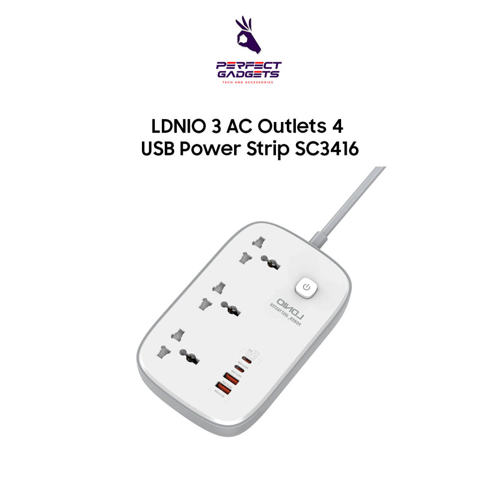 Ldnio 3 AC Outlets 4 USB Power Strip SC3416