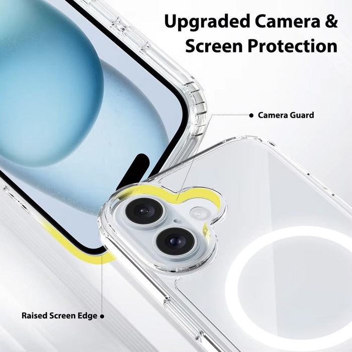 YOUKSH MagSafe Case For IPHONE 16, Clear Case With Charging Compatible, Shock Proof With Built-In Air Bag.