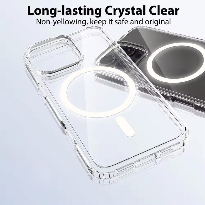YOUKSH MagSafe Case For IPHONE 16 Pro Max, Clear Case With Charging Compatible, Shock Proof With Built-In Air Bag.