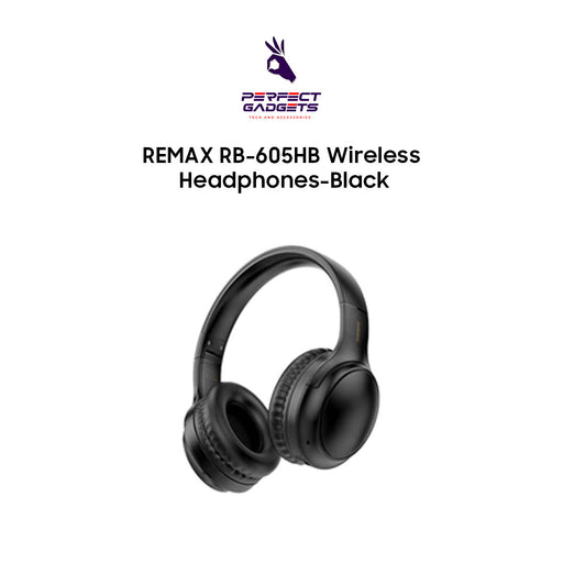 REMAX RB-605HB Wireless Headphones with 66 Hours of Battery Life - Black