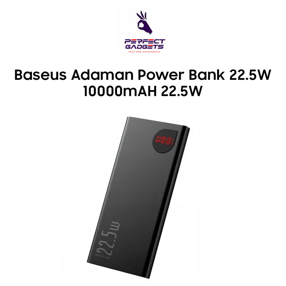 Baseus 22.5W 10000mAh Adaman Metal Digital Display Power Bank – Black