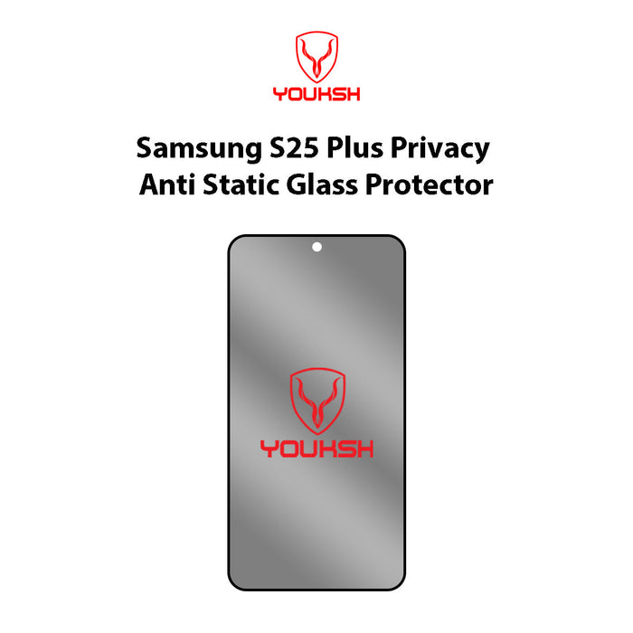 Samsung galaxy S25 Plus (Privacy Anti-Static Glass Protector)
